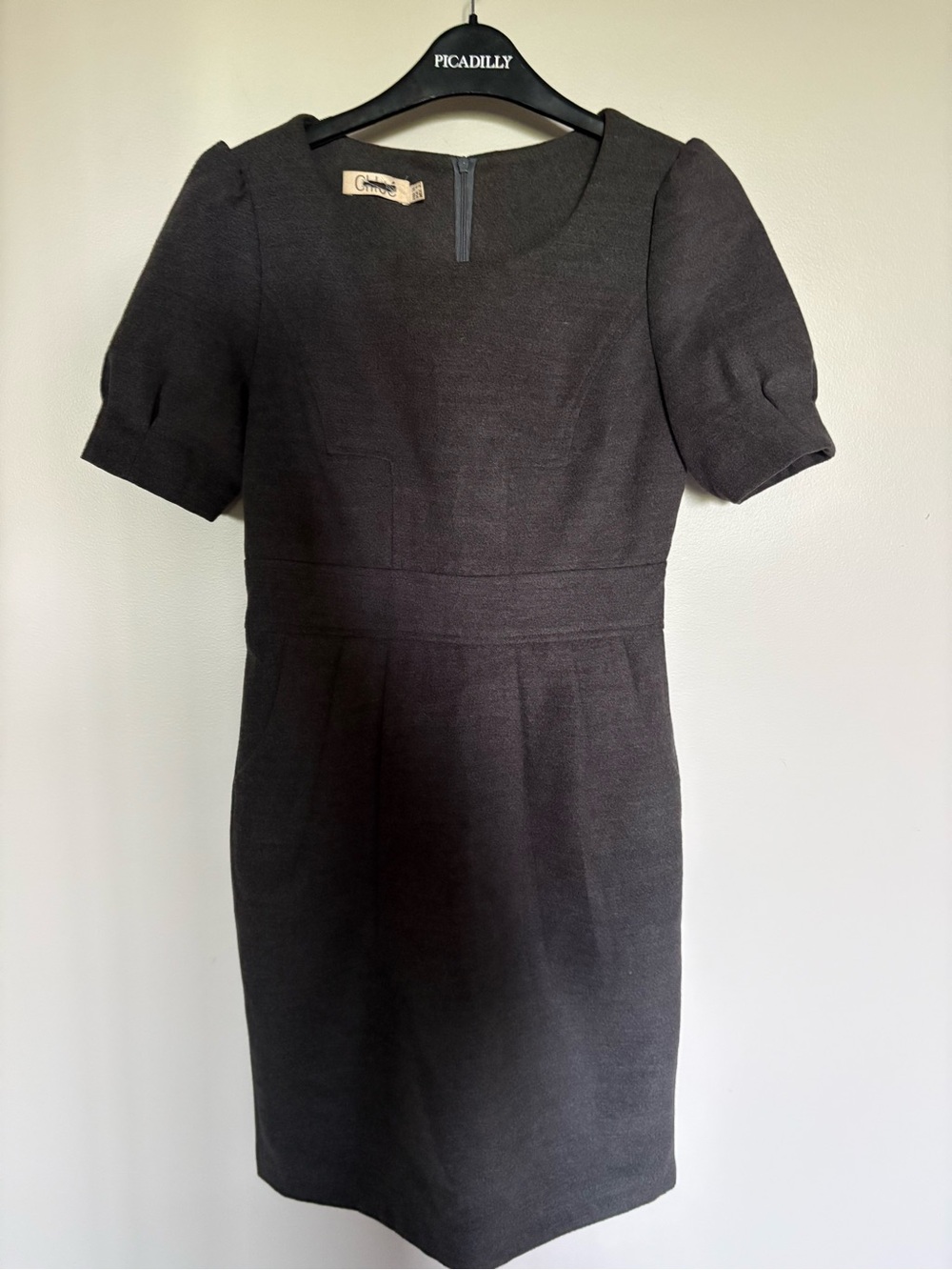 Chloé Grey dress  Short Sleeve Sheath Dress